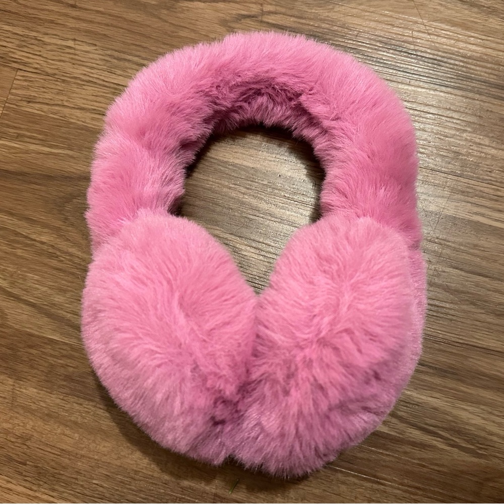 Pink Faux Fur Ear Muffs Brand New without Tags